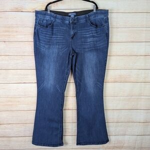 Democracy AB Solution Women's Size 24W Bootcut Stretchy Jeans Blue